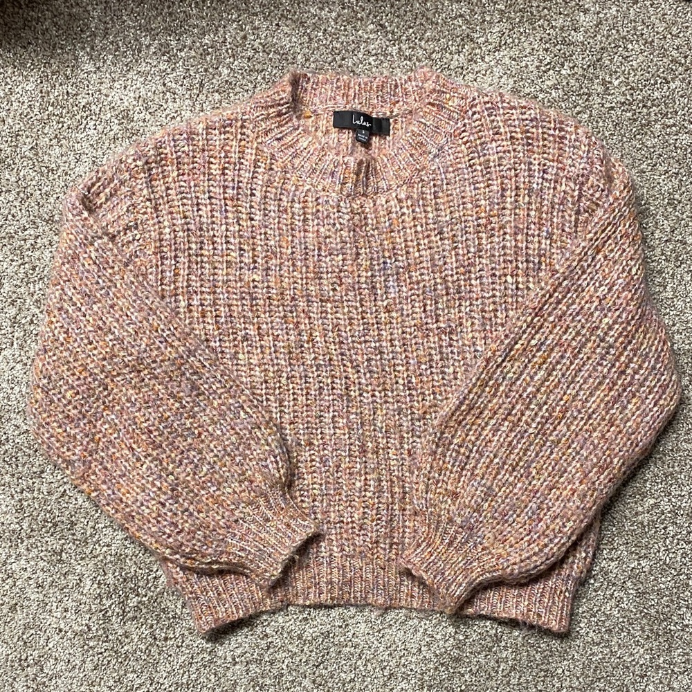 Lulu's women’s Multicolor Crewneck Sweater small